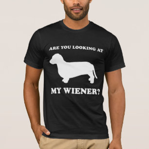 CAMISETA CÃO DO WIENER: OLHE MEU WIENER