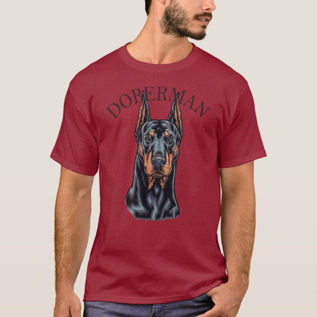 Camiseta Cão Doberman (Frente)
