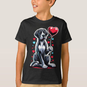 Camiseta Cão Dogue Alemão Dia dos Namorados Dono de Cachorr