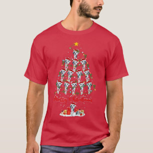 Camiseta Cão Dogue Alemão Natal Correspondendo ao Papai Noe
