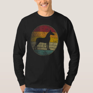 Camiseta Cão Dogue Alemão Vintage Distressed Retro 70 80 90