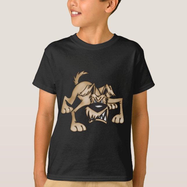 Camiseta Cão dos desenhos animados da rosnadura (Frente)