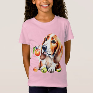 Camiseta Cão e frutas bonitos