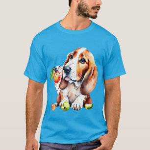 Camiseta Cão e frutas bonitos