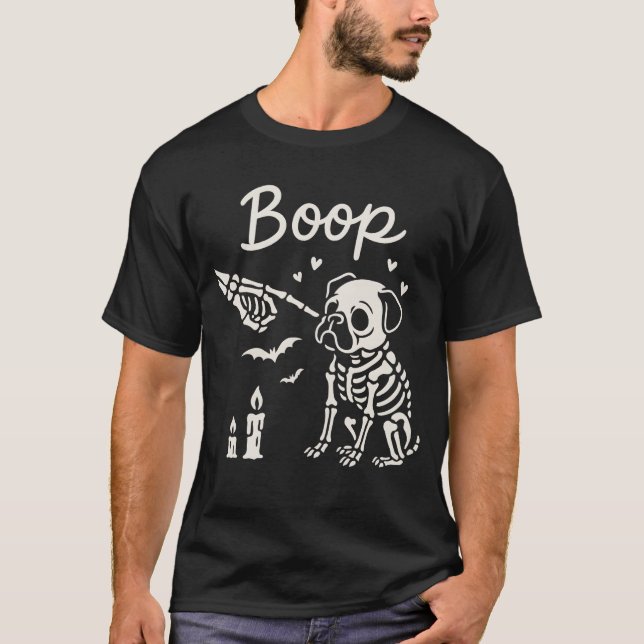 Camiseta Cão e Mão do Esqueleto de Boop (Frente)
