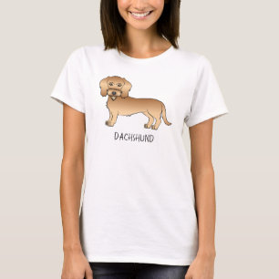 Camiseta Cão E Texto De Cartoon De Dachshund Haired Wire