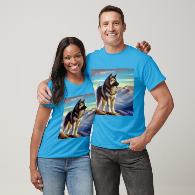 Camiseta Cão Elkhound Norueguês (Unissex)