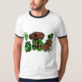 Camiseta cão em verde