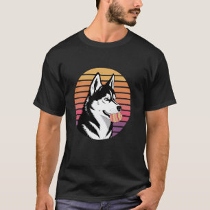 Camiseta Cão engraçado caçando ovos do coelho da Páscoa Hus