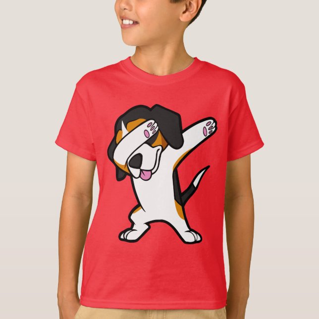 Camiseta Cão engraçado de toque ligeiro engraçado da solha (Frente)