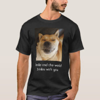 cão engraçado sorrindo com slogan de uplifting