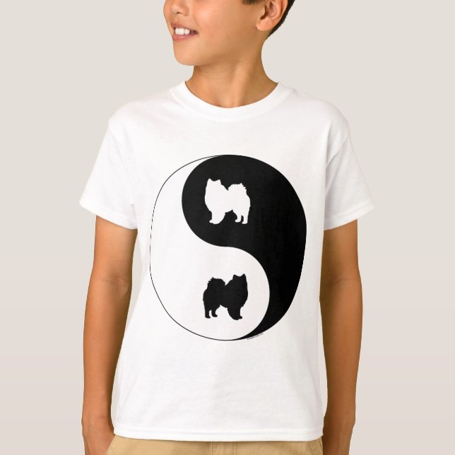 Camiseta Cão Eskimo americano Yin Yang (Frente)
