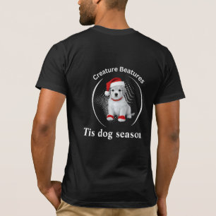 Camiseta cão esquisito disfarce de natal Engraçado Sarcas