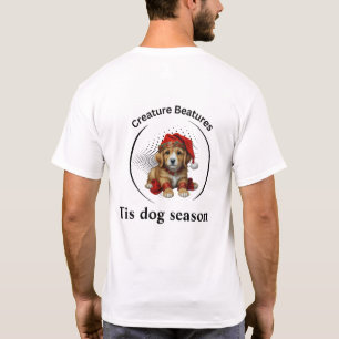 Camiseta cão esquisito disfarce de natal Engraçado Sarcas