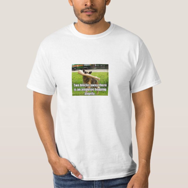 Camiseta Cão falsificado do pé (Frente)