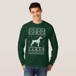 Camiseta Cão feio de great dane do Natal da camisola