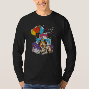 Camiseta Cão Festa de aniversário-Pet Proprietário de Cacho