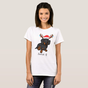 Camiseta Cão-frade, Dachshund, mãe de cão, pai de cão, Nata