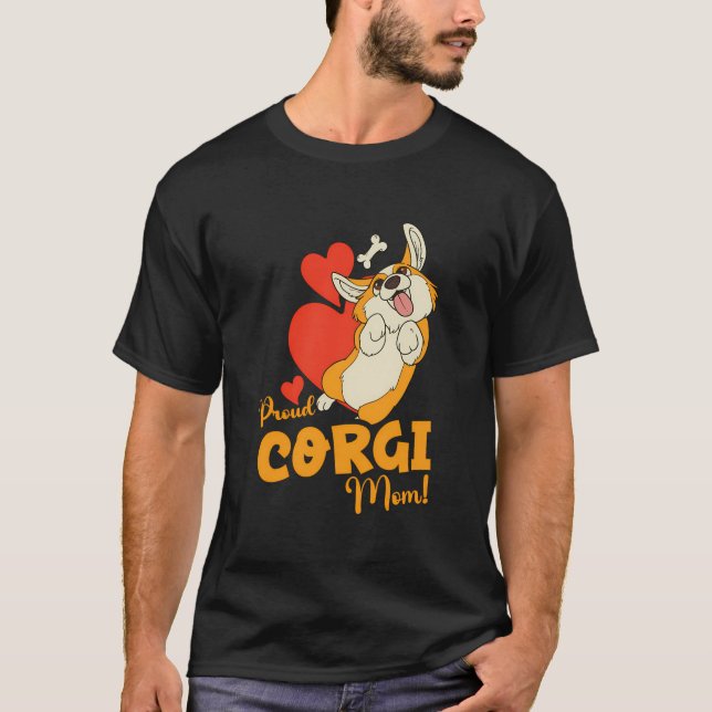 Camiseta Cão galês Corgi Cão-de-Pet-Pover Puppy Galsh Cacho (Frente)