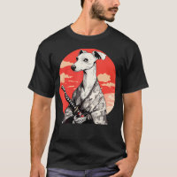 Cão Galgo Italiano Estilo Samurai Japonês