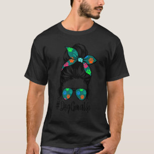Camiseta Cão Gma Life Messaging Bun Hair Dia de as mães Wom
