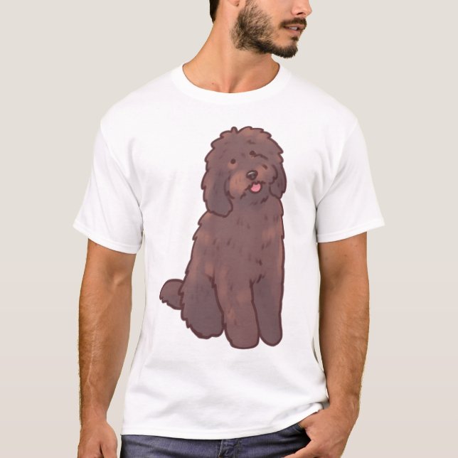 Camiseta Cão golden doodle Magia (Frente)