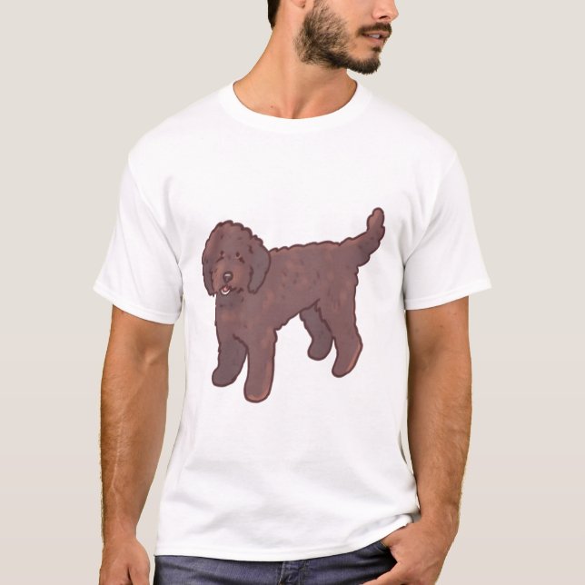 Camiseta Cão golden doodle Magia (Frente)