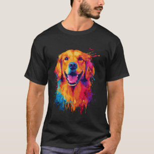 Camiseta Cão Golden Retriever Pop Art