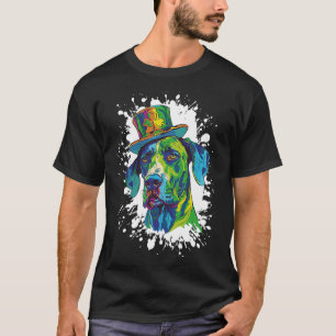 Camiseta Cão Grande Dinamarquês Cabeça Irlandesa Engraçado