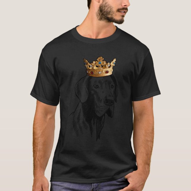 Camiseta Cão Grande Vestindo Coroa (Frente)
