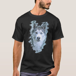Camiseta Cão Husky Siberiano Husky Feliz