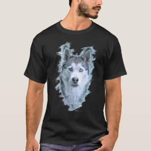 Camiseta Cão Husky Siberiano   Husky Feliz