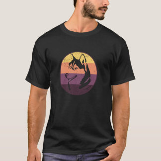Camiseta Cão Husky Siberiano Pôr do Sol Minimalista