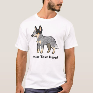 Camiseta Cão/Kelpie australianos do gado dos desenhos