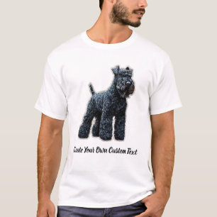 Camiseta Cão Kerry Blue Terrier Crie Seu Próprio Texto Pers