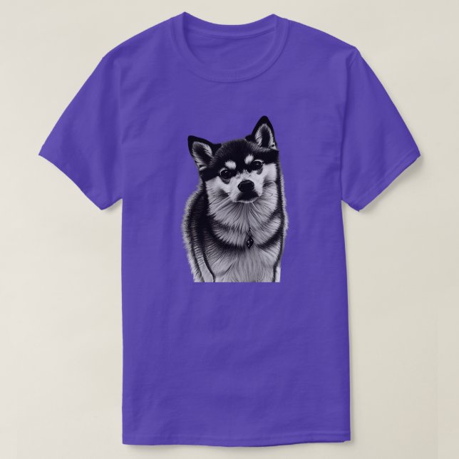 Camiseta Cão Klee Kai do Alaska (Frente do Design)