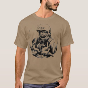 Camiseta Cão Laika Yuri Gagarin Primeiro Astronauta Espaci