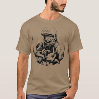 Camiseta Cão Laika Yuri Gagarin Primeiro Astronauta Espacia