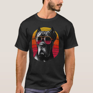 Camiseta Cão legal Cano Canto Vintage Retro Sunglasse