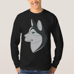 Camiseta Cão-Linear Siberiano Husky