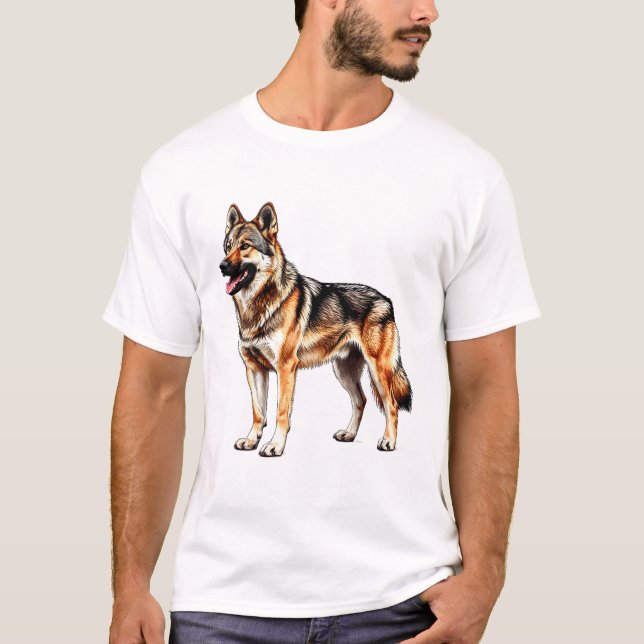 Camiseta Cão Lobo Checoslovaco (Frente)