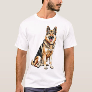 Camiseta Cão lobo da Checoslováquia alegre