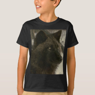 Camiseta Cão Lobo Negro