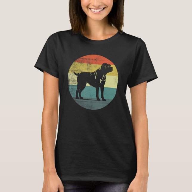 Camiseta Cão-macho-macho-Design de-vinheta retrô (Frente)
