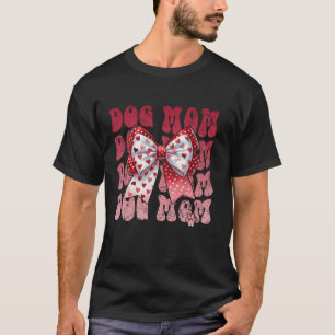 Camiseta Cão Mãe Dia de os namorados Arco do Coquetel Retro
