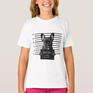 Camiseta Cão Mau Cachorro Cachorro Francês Cachorro Mãe