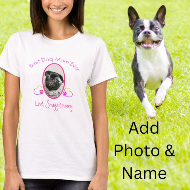 Camiseta Cão Melhor Fotografia Mãe Alguma Vez Imprimiu T-Sh (Criador carregado)