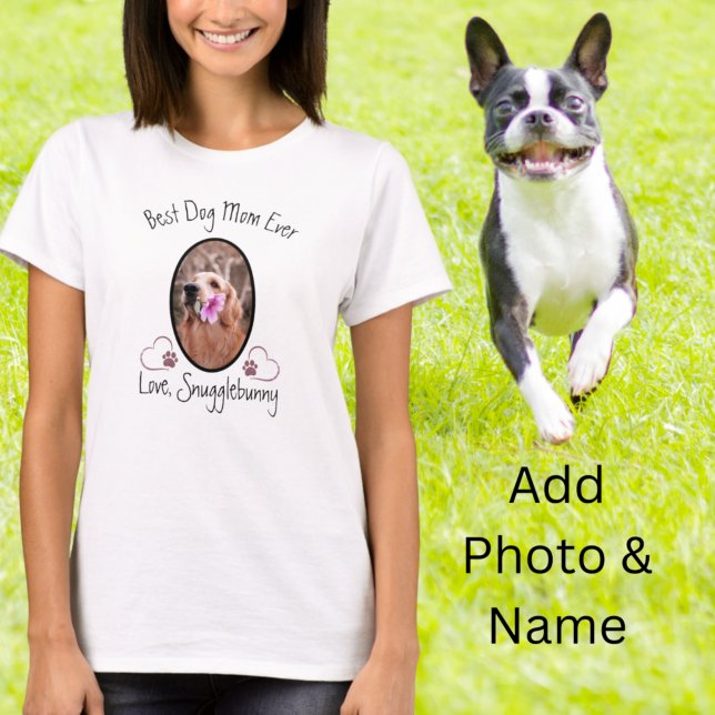 Camiseta Cão Melhor Fotografia Mãe Alguma Vez Imprimiu T-Sh (Criador carregado)