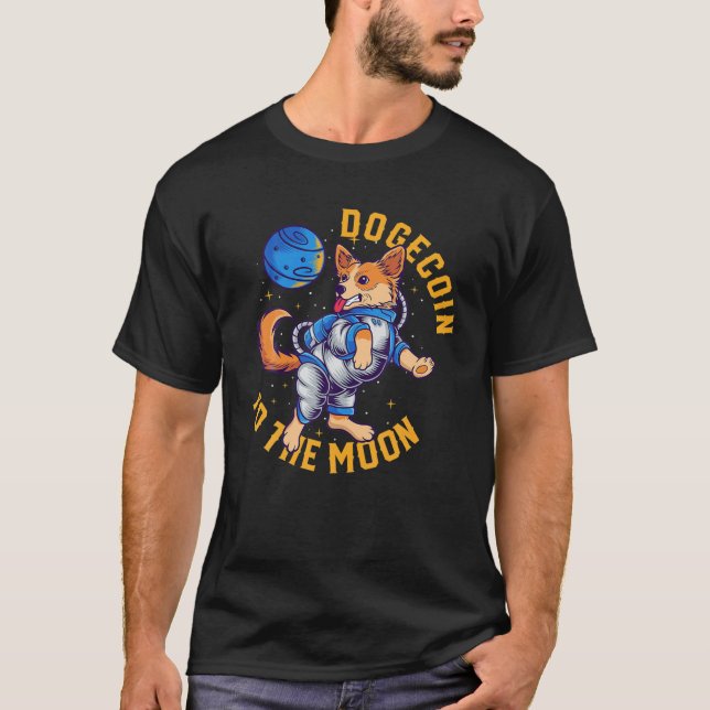 Camiseta Cão-Memória Cripto-Moon HODL-Moon (Frente)