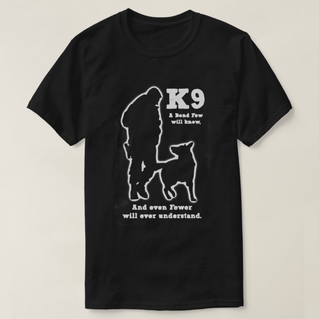 Camiseta Cão Militar da Polícia K9 (Frente do Design)